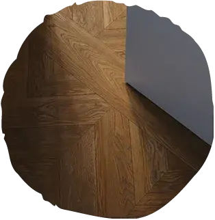 Detail textury dubové podlahy Oakcent Hazel u stěny, kde hloubka dekoru připomínající starý dub (Aged-Oak) v kombinaci s moderním nábytkem definuje silný charakter celého interiéru.