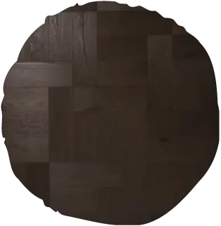 Detail tmavé dubové podlahy Oakcent Fiber s netradiční čtvercovou skladbou, která podněcuje kreativitu a hravost v duchu skandinávského designu.