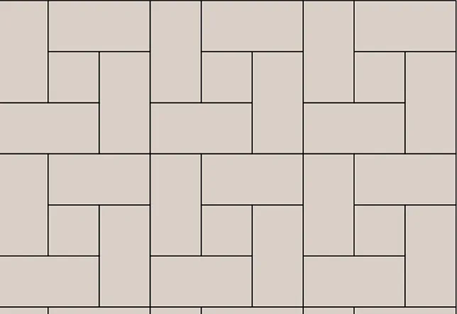 Grafický návrh geometrického vzoru Dice z kolekce Squares, který tvoří pravidelná skladba obdélníků a čtverců evokující čistotu japonského stylu a zenovou atmosféru.